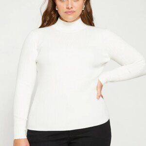 Universal Standard Mockneck Sweater - Cream - Size XS (10-12)